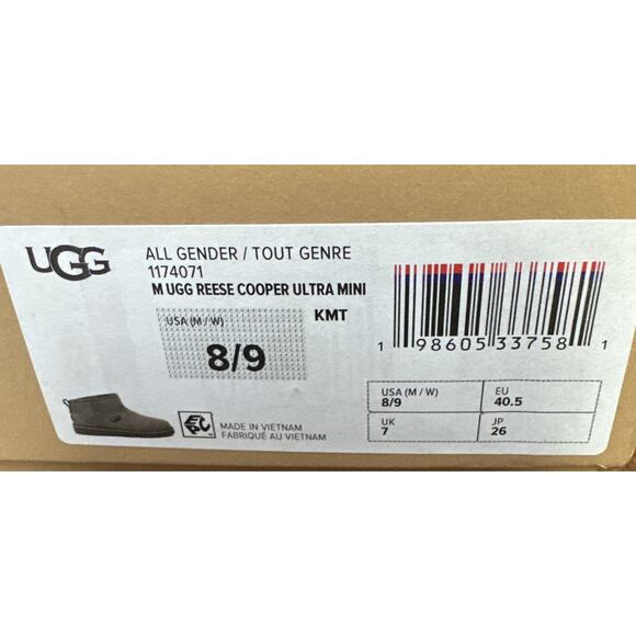 NIB UGG Reese Cooper Ultra Mini Men's 8 Unisex Waterproof Boot Shoe Wool Lining - Picture 8 of 14
